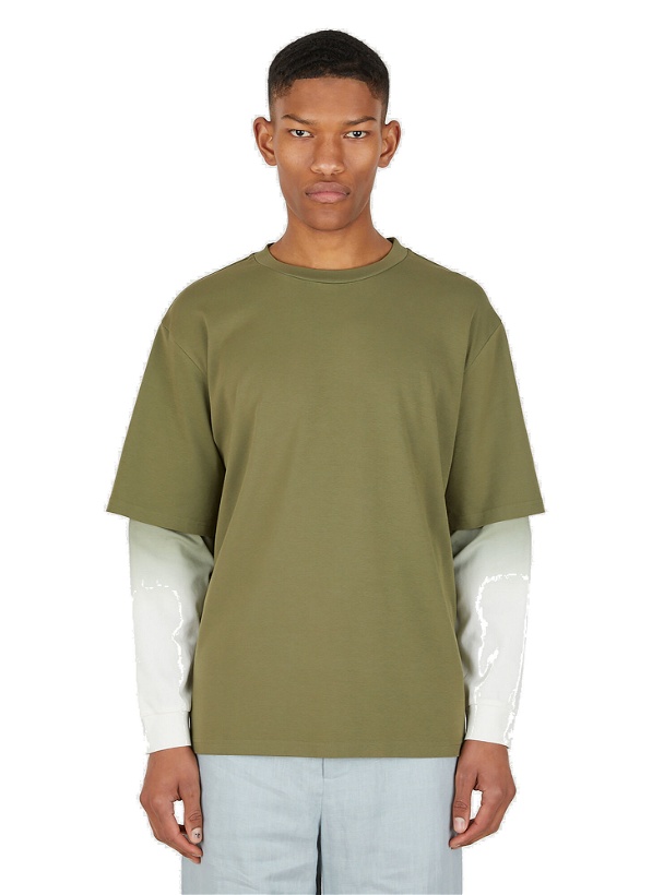 Photo: Men's Double T-Shirt in Green