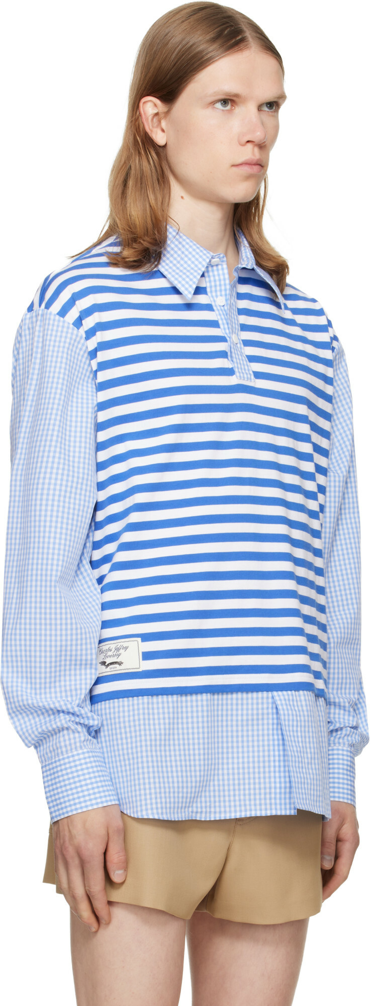 Charles Jeffrey LOVERBOY Blue Merge Shirt