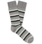 Oliver Spencer Loungewear - Miller Striped Stretch Cotton-Blend Socks - Gray