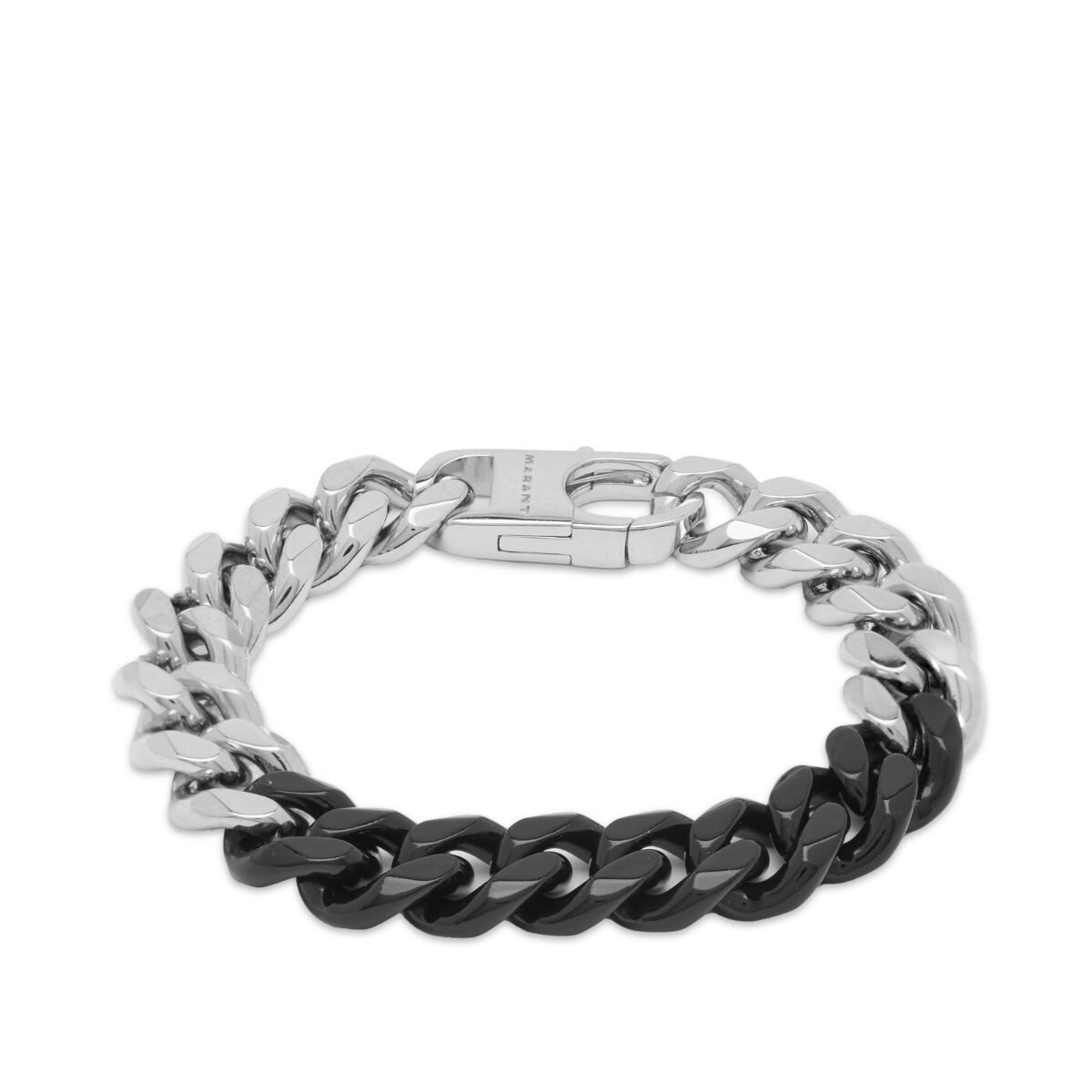 Isabel Marant Men's Link Bracelet in Black/Silver Isabel Marant