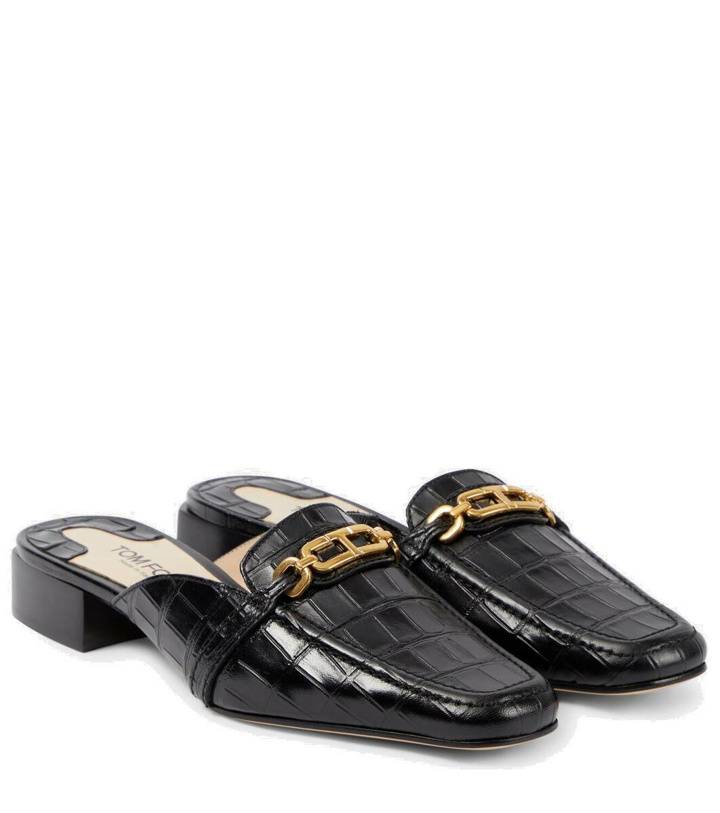 Photo: Tom Ford Whitney croc-effect leather slippers