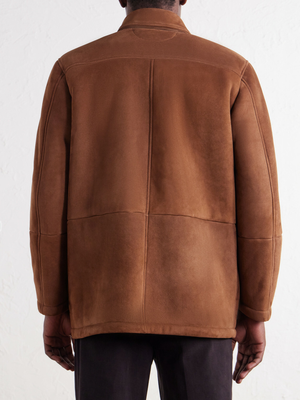 Kiton - Panelled Shearling Field Jacket - Brown