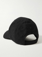 Balenciaga - Cargo Distressed Logo-Embroidered Cotton-Ripstop Baseball Cap - Black
