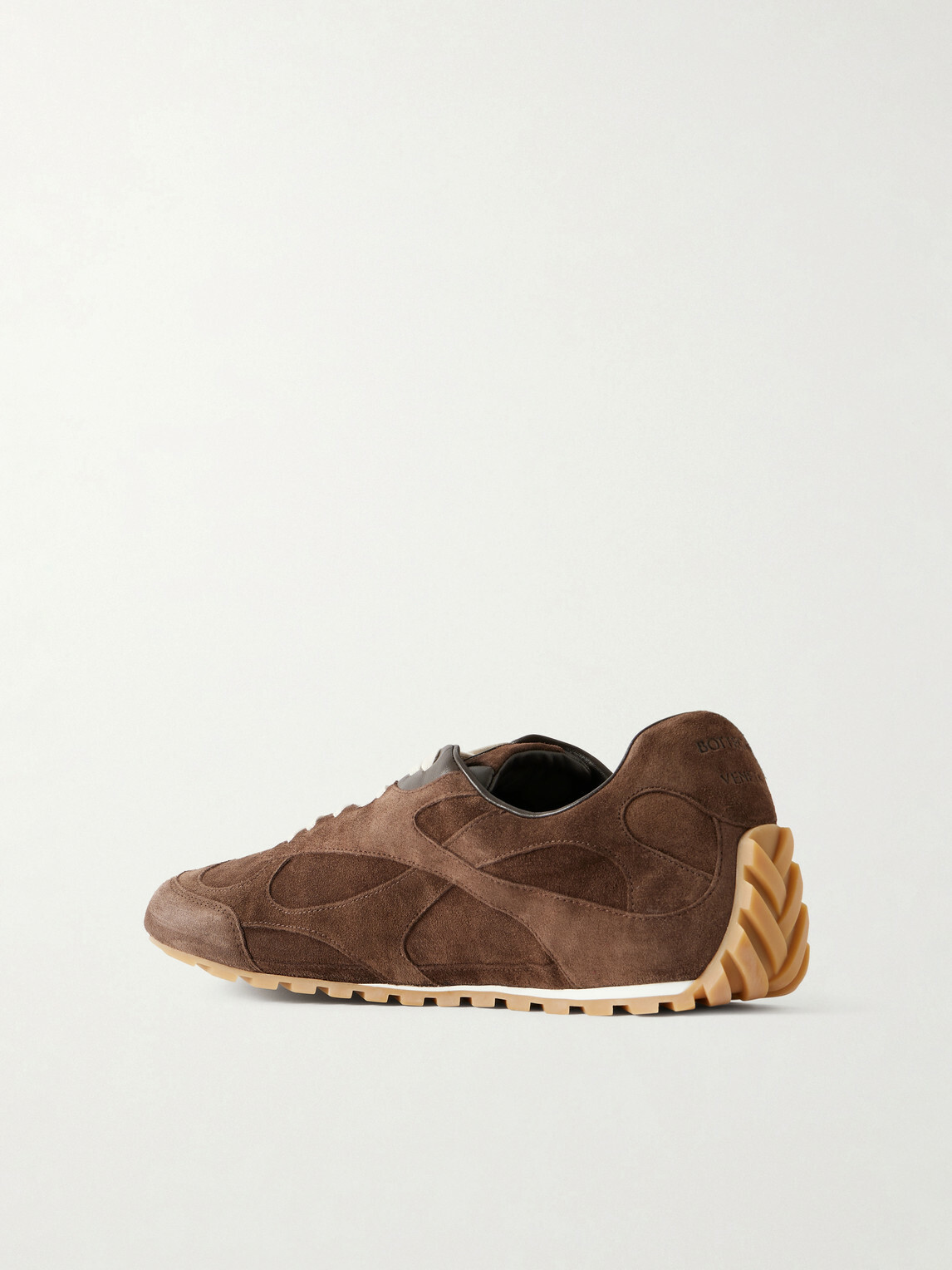 Bottega Veneta - Orbit Flash Leather-Trimmed Suede Sneakers - Brown