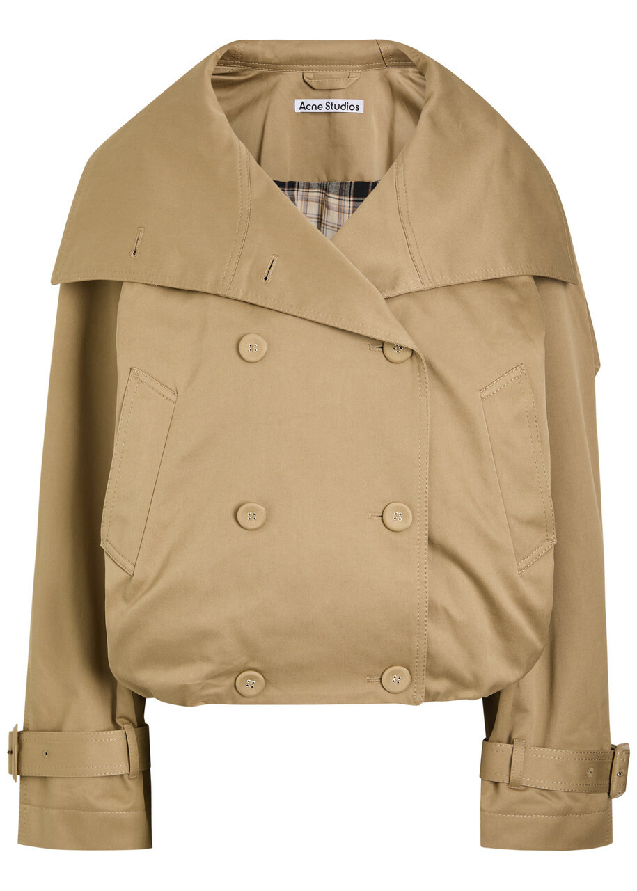 Acne Studios Cow-print cotton trench coat Acne Studios