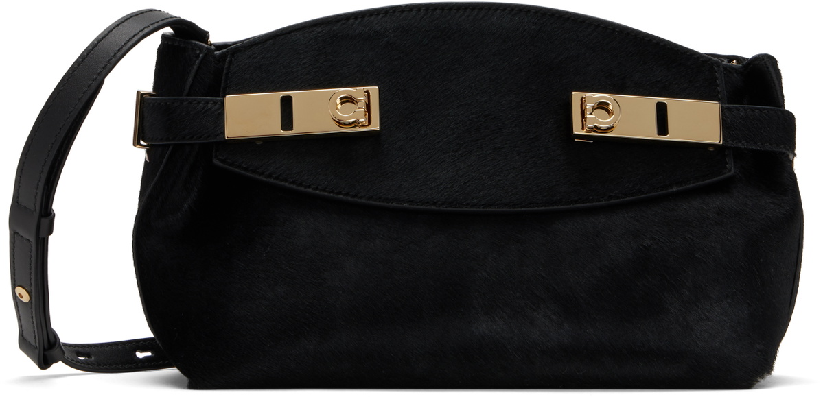 Ferragamo Black Hug Soft XS Crossbody Bag