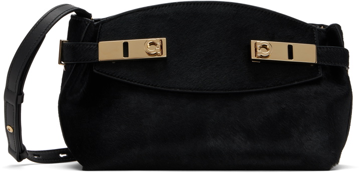 Photo: Ferragamo Black Hug Soft XS Crossbody Bag