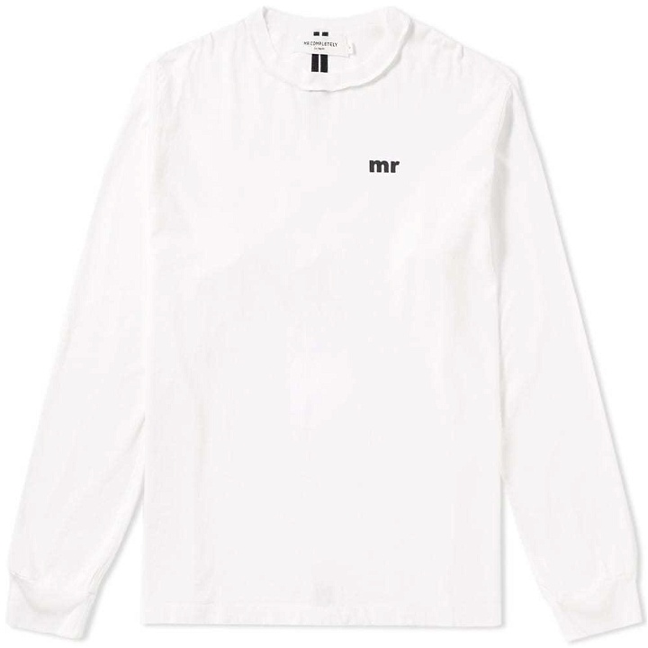 Photo: Mr. Completely Long Sleeve Logo Tee White