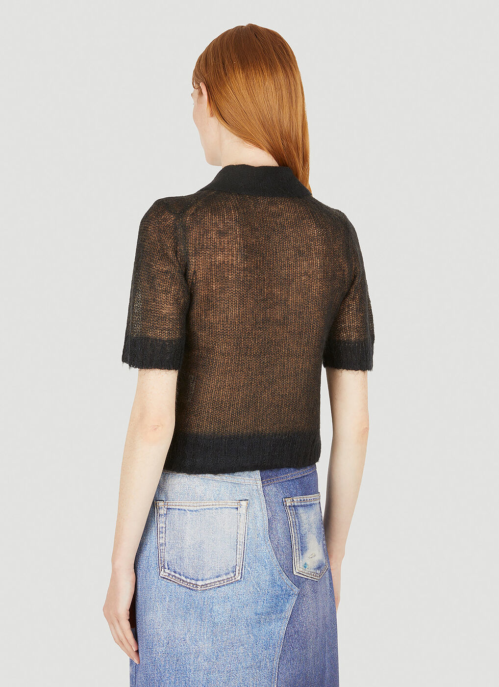 【送料&関税込】Acne Studios Sheer Knit T-shirt Acne Studios - Sheer Knit T-Shirt in Faded Pink - A60489-COA