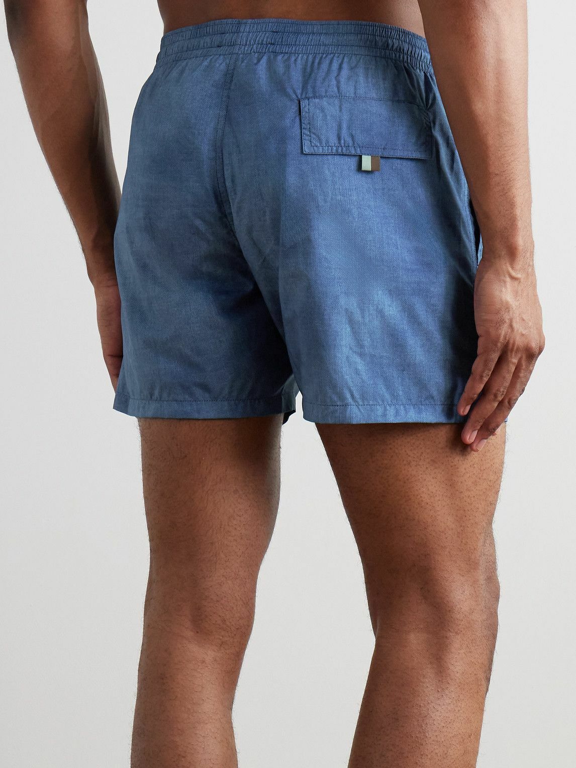 Canali - Straight-Leg Mid-Length Swim Shorts - Blue