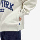 Awake NY Men's Script Quarter Zip Sweatshirt in Charcoal Heather