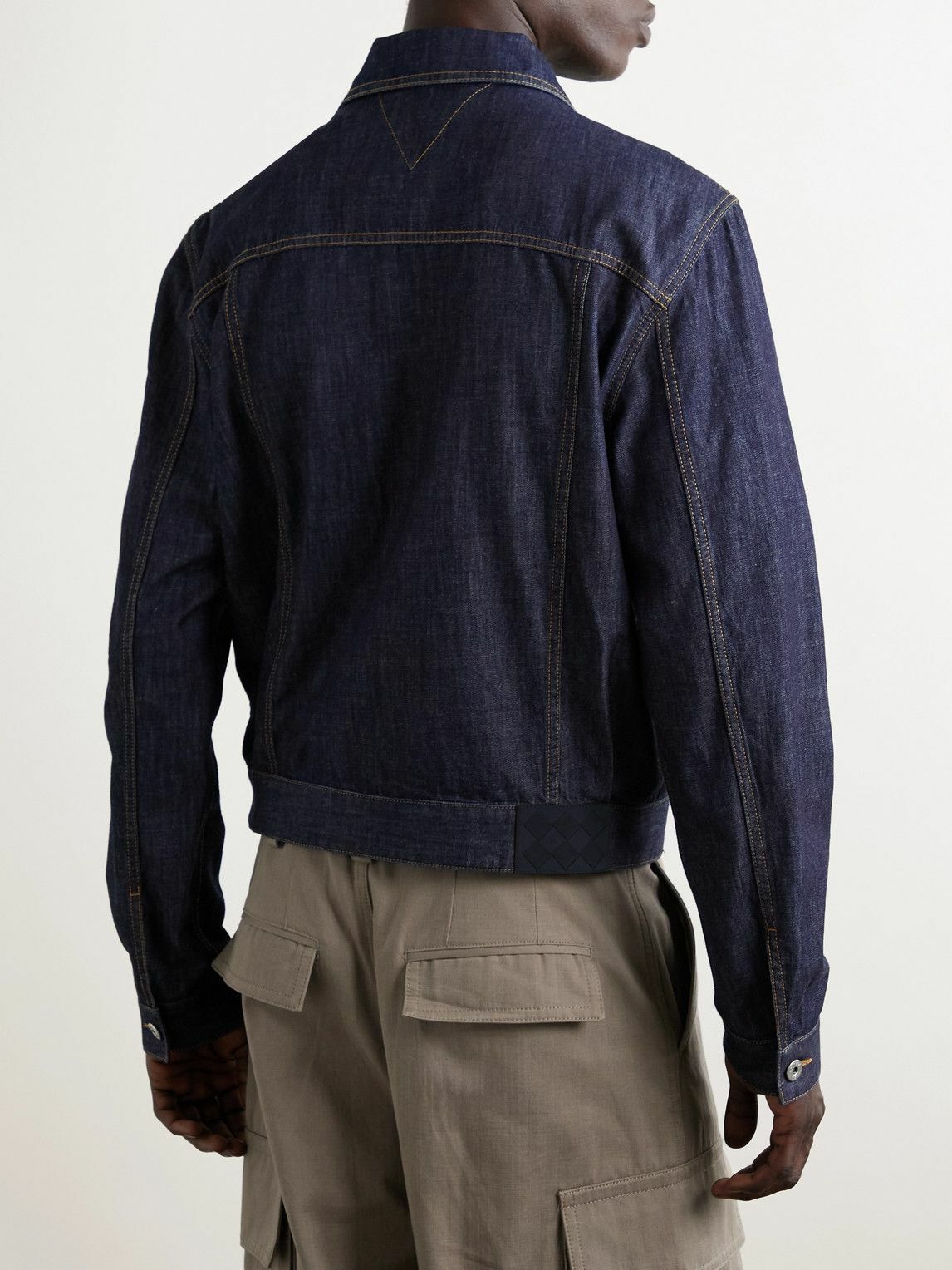 【送料&関税込】Bottega Veneta Medium Blue Denim Jacket Bottega Veneta - Original Mid Blue Medium Wash Denim Jacket