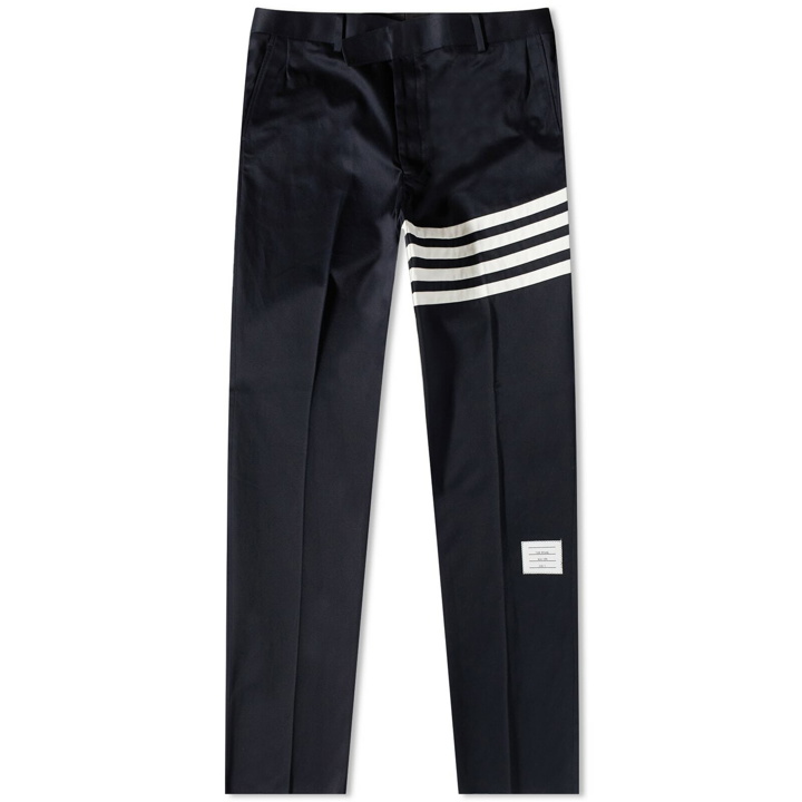 Photo: Thom Browne Men's Unconstructed Twill 4 Bar Chino in Navy
