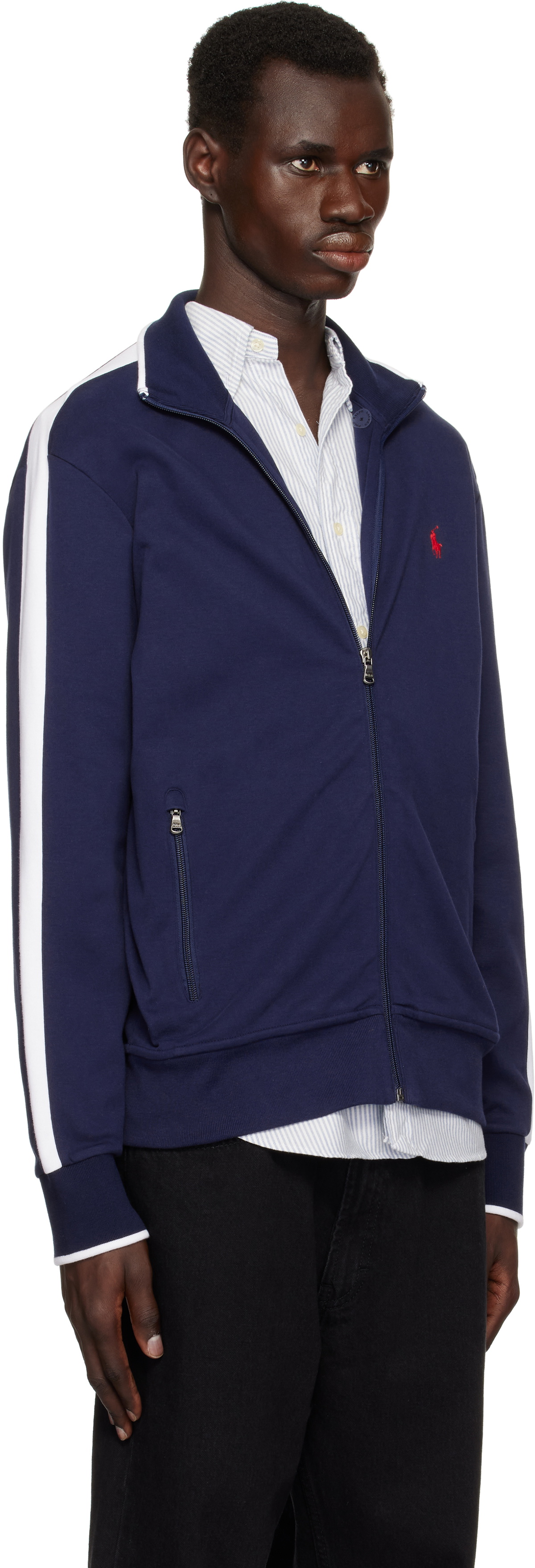 Polo Ralph Lauren ジャケット L 新品タグ付き130cm Polo Ralph Lauren Navy Interlock Track Jacket Polo Ralph Lauren