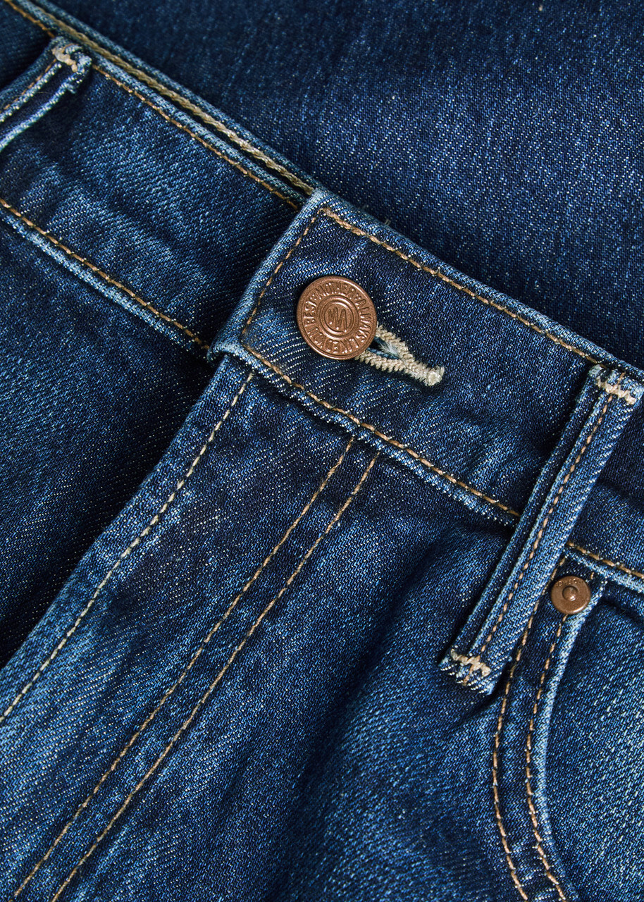 Mother The Rascal Skimp Slim Tapered-leg Stretch-denim Jeans Indigo