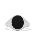 Miansai - Heritage Rhodium-Plated and Enamel Ring - Silver