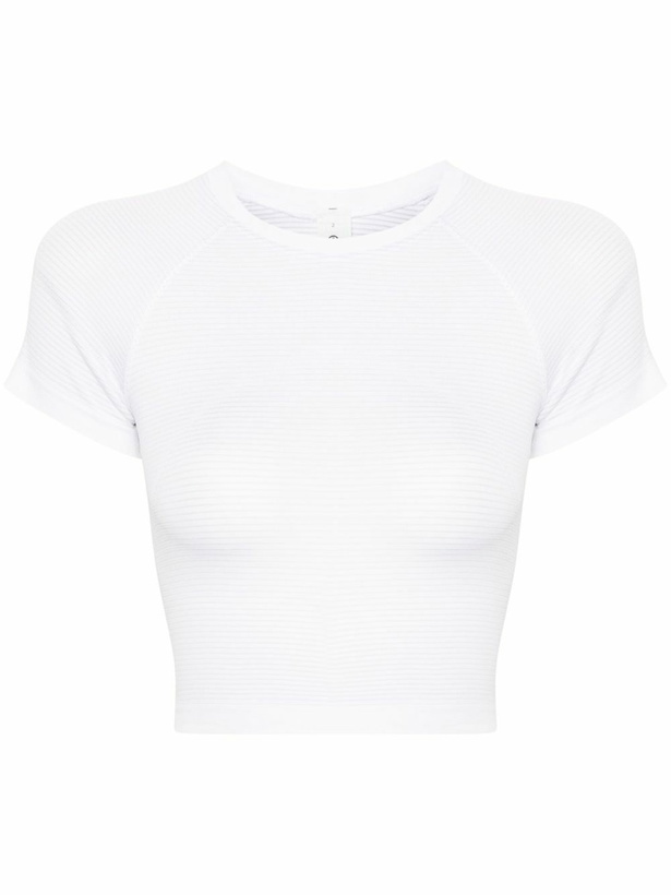 Photo: Lululemon White Swiftly Tech Crop Top