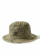 KAPITAL - The Old Man and the Sea Distressed Buckled Cotton-Twill Bucket Hat
