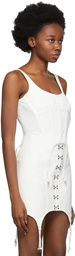 Dion Lee White Rib Combat Corset Tank Top