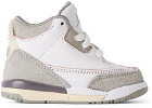 Nike Jordan Baby White & Grey A Ma Maniére Edition Air Jordan 3 Retro SP Sneakers