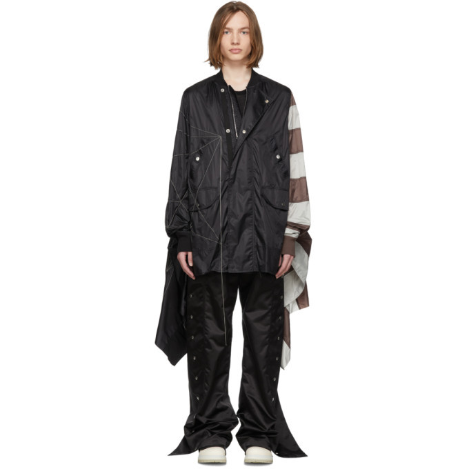 Rick Owens Black Flag Flight Bomber Jacket Rick Owens