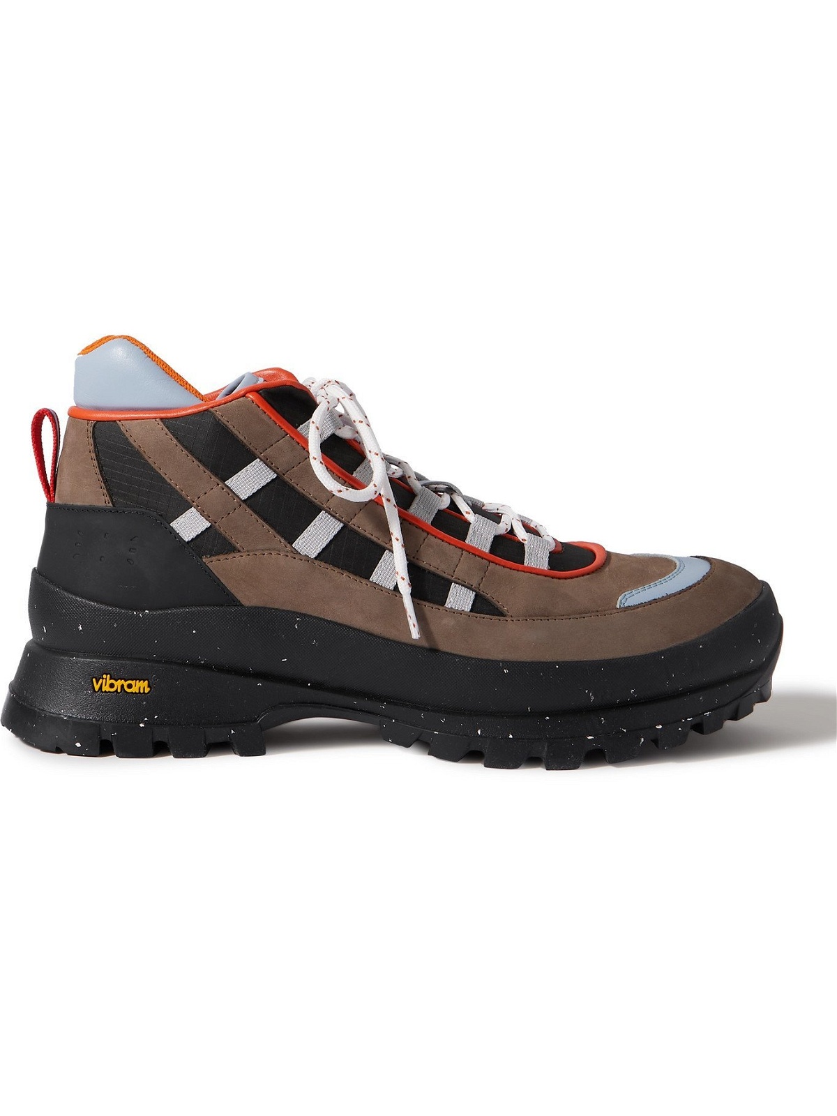 Photo: MCQ - Albion 4 Leather and Riptstop-Trimmed Suede Hiking Boots - Brown