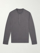TOM FORD - Slim-Fit Cashmere, Wool and Silk-Blend Sweatshirt - Gray