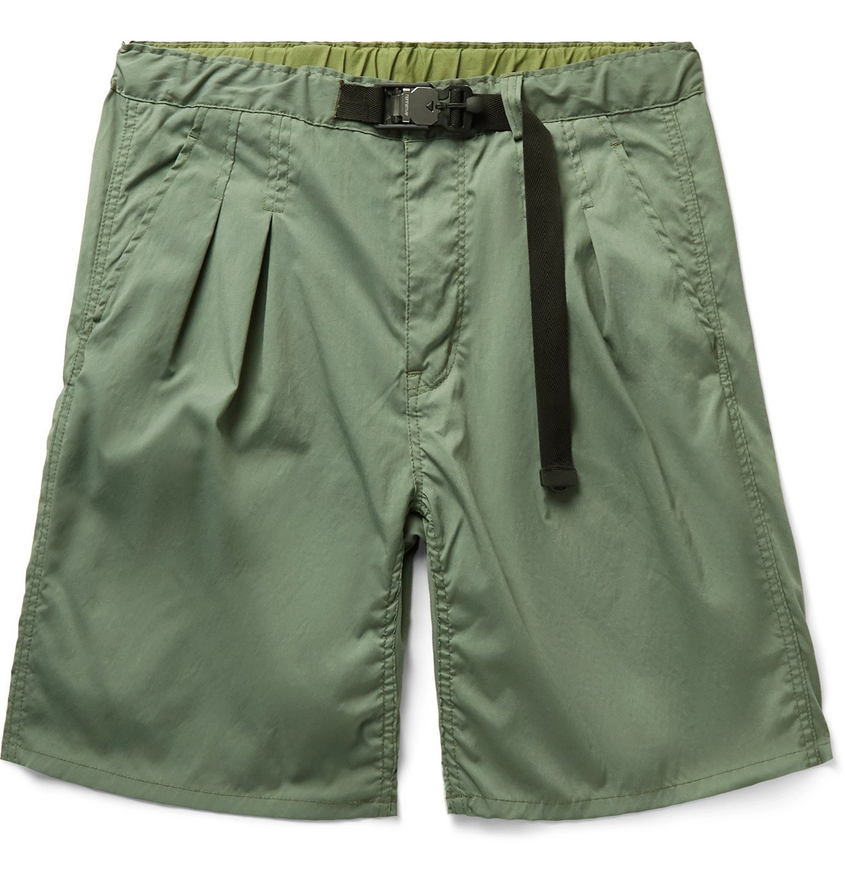 Photo: nonnative - Explorer Belted Pleated COOLMAX Poplin Shorts - Green