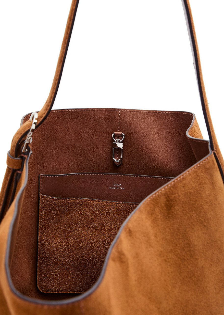 Toteme Belted Suede Tote - Tan - One Size