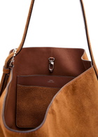 Toteme Belted Suede Tote - Tan - One Size