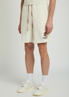 Amiri Chateau Appliquéd Woven Shorts White