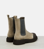 Brunello Cucinelli Embellished suede ankle boots