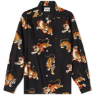 Wacko Maria x Tim Lehi Long Sleeve Type 5 Hawaiian Shirt in Black