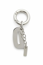 Diesel Metal keyring charm with crystal D - Charms and Keyrings Womens in Silver