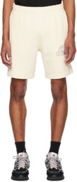 Lacoste Off-White Relaxed-Fit Shorts