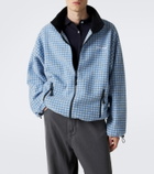 Miu Miu Gingham fleece jacket