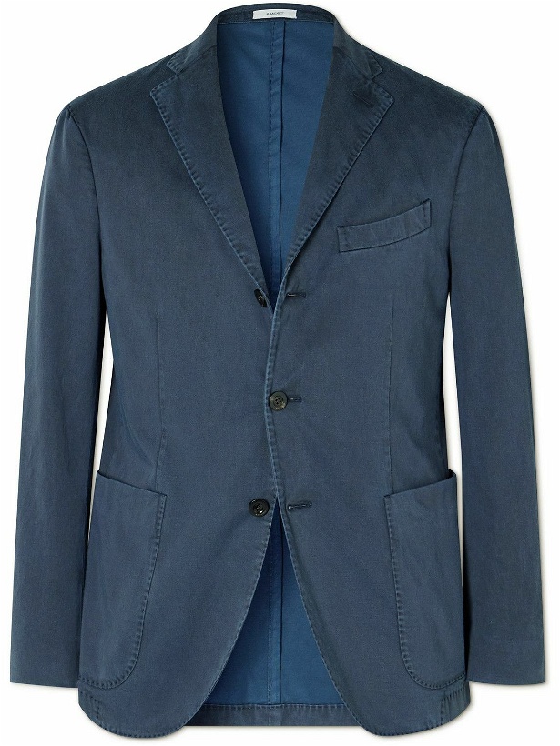 Photo: Boglioli - Unstructured Garment-Dyed Lyocell-Blend Suit Jacket - Blue