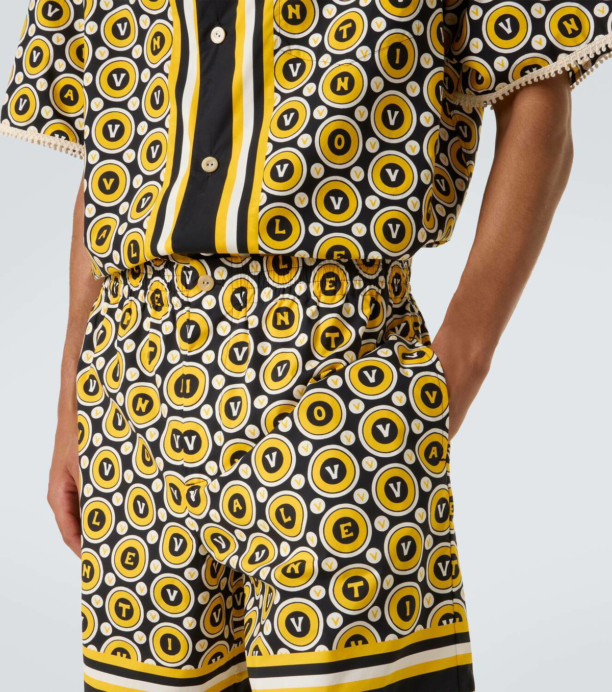 Valentino Printed cotton poplin shorts Valentino