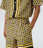 Valentino Printed cotton poplin shorts