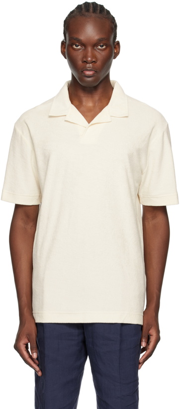 Photo: Sunspel Off-White Towelling Polo