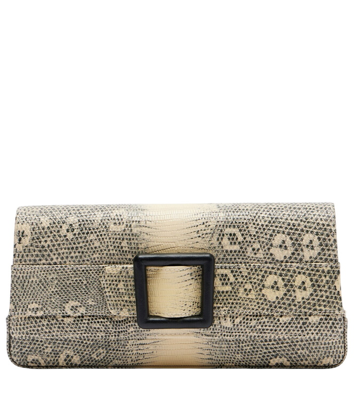 Photo: Manolo Blahnik Maygot snake-effect leather clutch