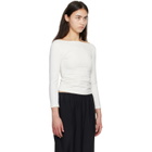 St. Agni White Soft Jersey Ballerina Long Sleeve T-shirt