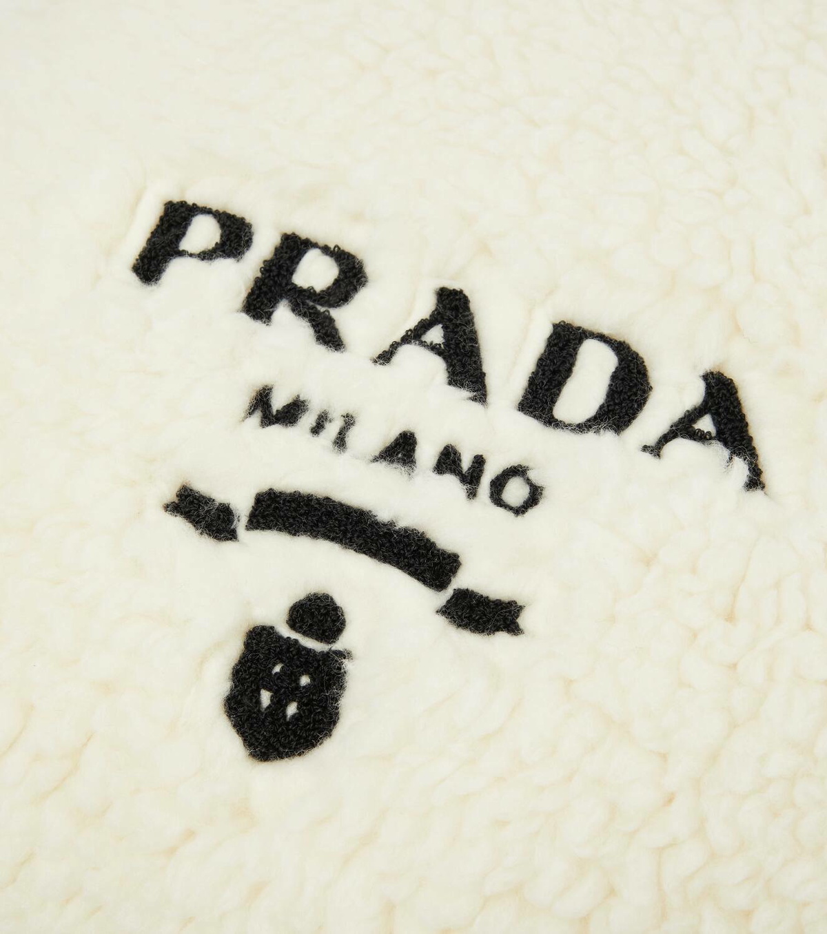 Prada Logo wool, silk and cashmere cushion