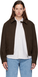 COOR Brown Quilted Swing Top Faux-Suede Jacket