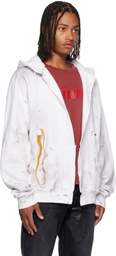 ALEXANDER DIGENOVA Off-White Rubber Band Hoodie