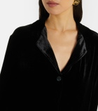 Asceno Calabasas velvet shirt