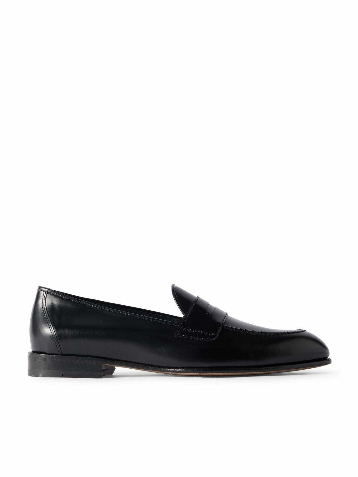 Brioni - Appia Leather Penny Loafers - Black