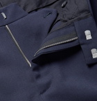 Raf Simons - Pleated Virgin Wool Shorts - Men - Midnight blue