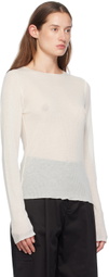 Deiji Studios Off-White Knit Long Sleeve T-Shirt