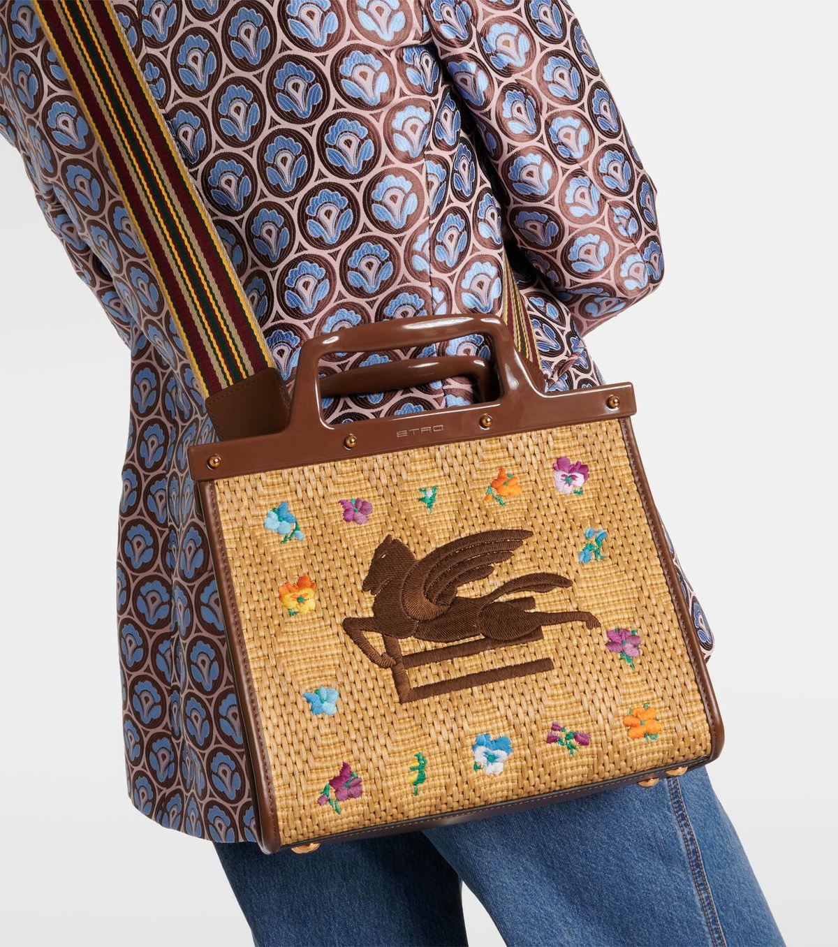 【送料&関税込】Etro Small Love Trotter Bag Etro Love Trotter Small embroidered tote bag Etro